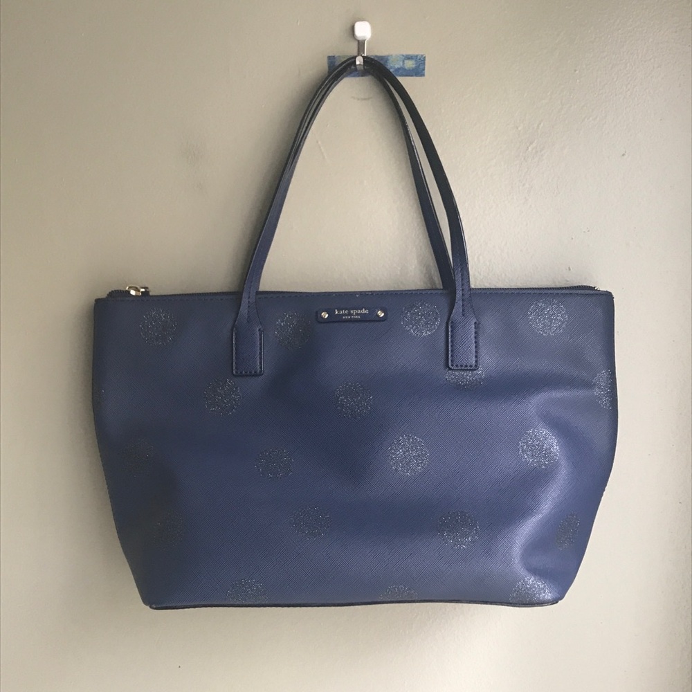 Kate Spade New York Haven Lane Hani WKRU4119 French Navy Glitter Polka Dot